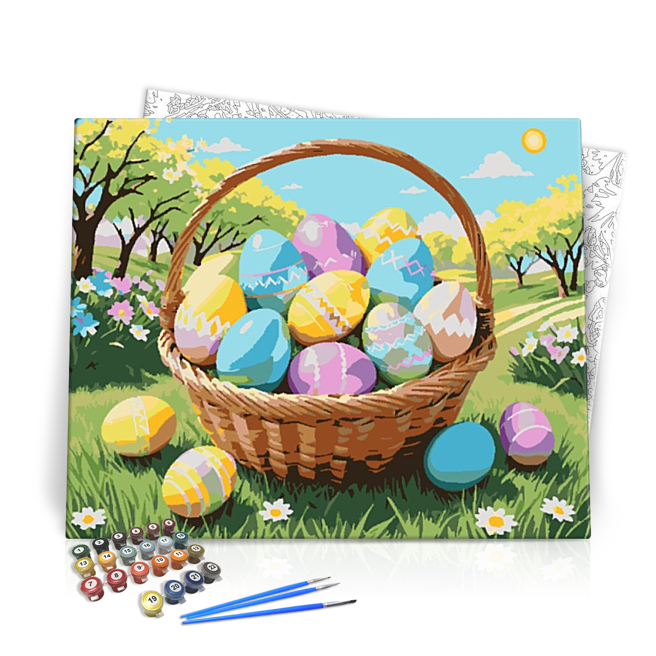 Húsvéti Tojás Kosár - húsvéti számfestő készlet