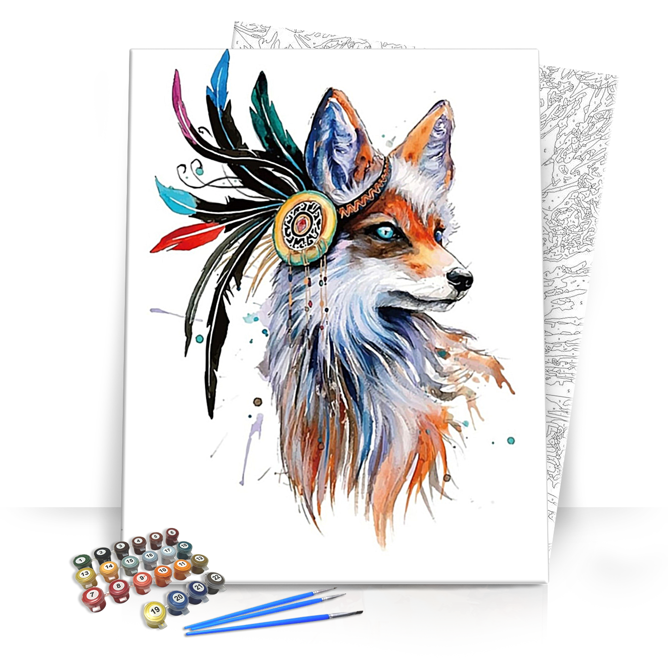 Indián Róka - számfestő készlet