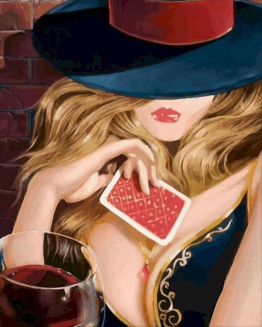 Kaszinóban - számfestő készlet