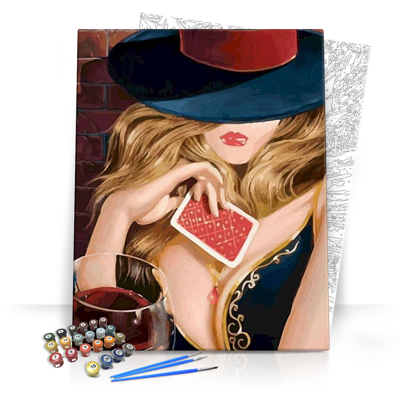 Kaszinóban - számfestő készlet