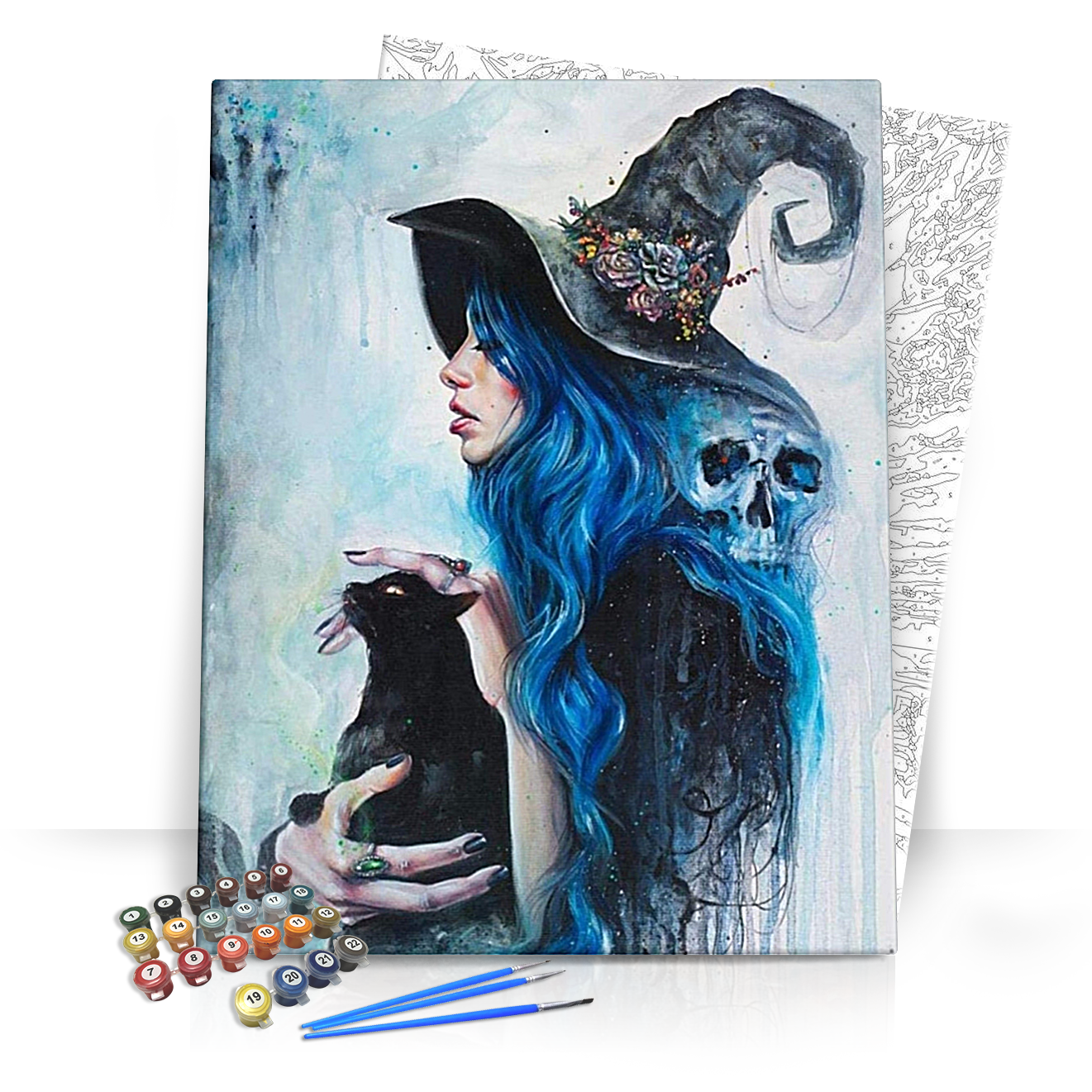 Kék Szerető - számfestő készlet