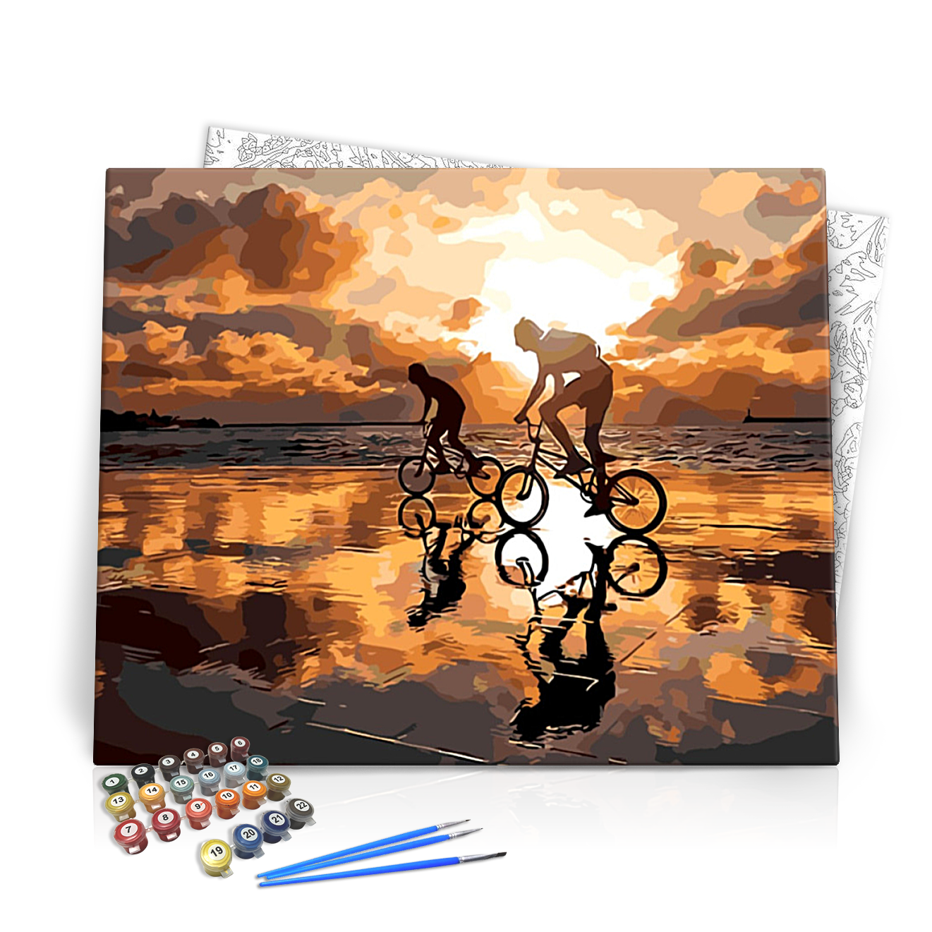 Kerékpározás a Parton - számfestő készlet