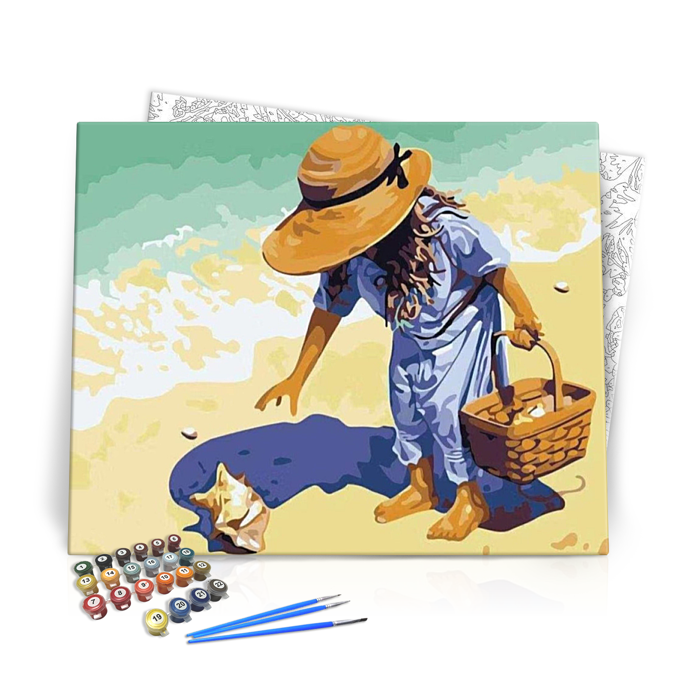 Kislány a Parton - számfestő készlet