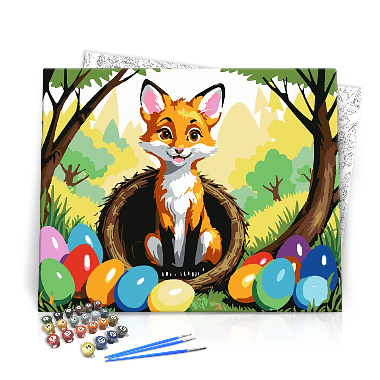 Kisróka Húsvéti Tojásokkal - húsvéti számfestő készlet