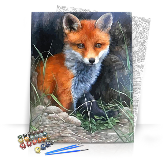 Kíváncsi kisróka - számfestő készlet