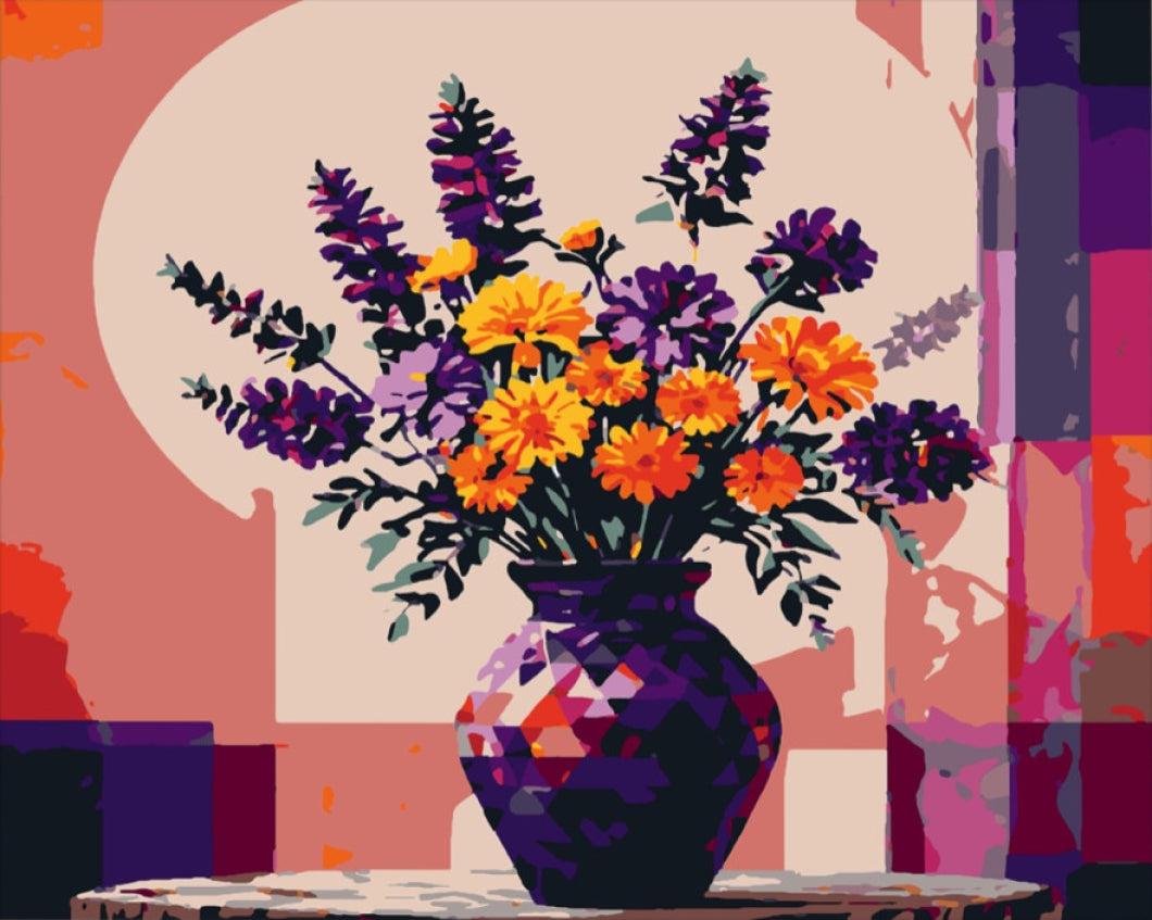 Levendula alkonyat - számfestő készlet