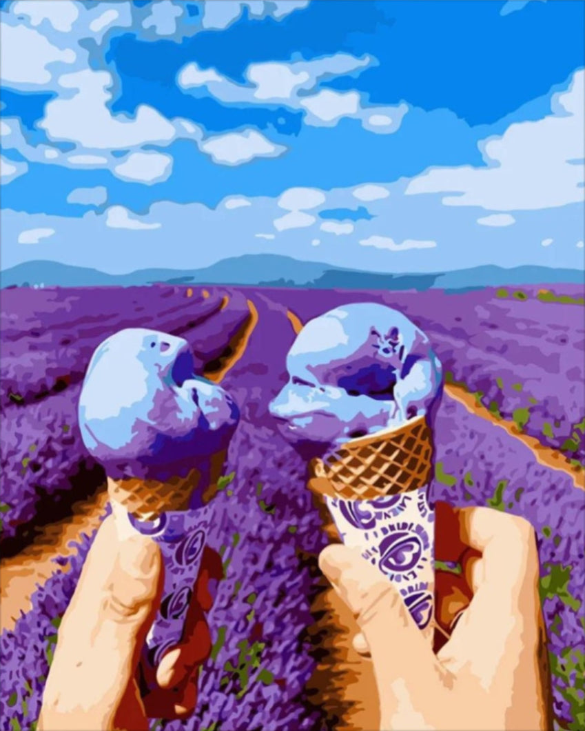 Levendulás - számfestő készlet