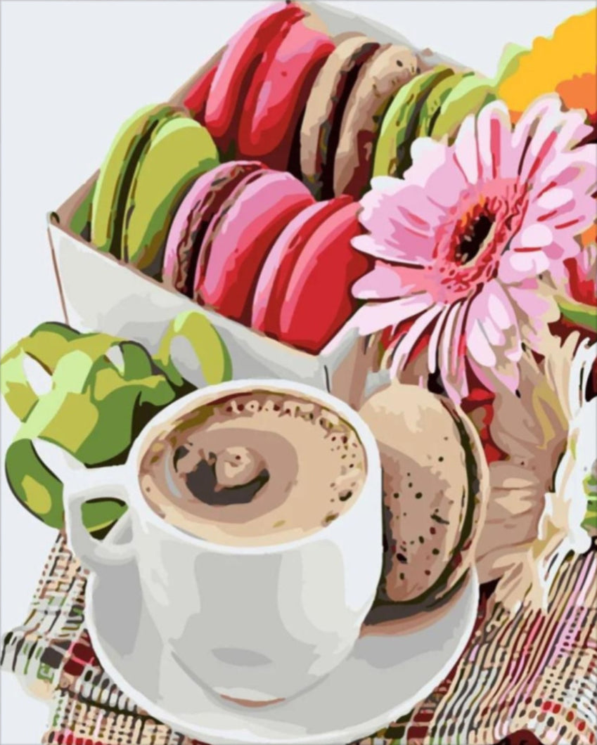 Macaron válogatás - számfestő készlet