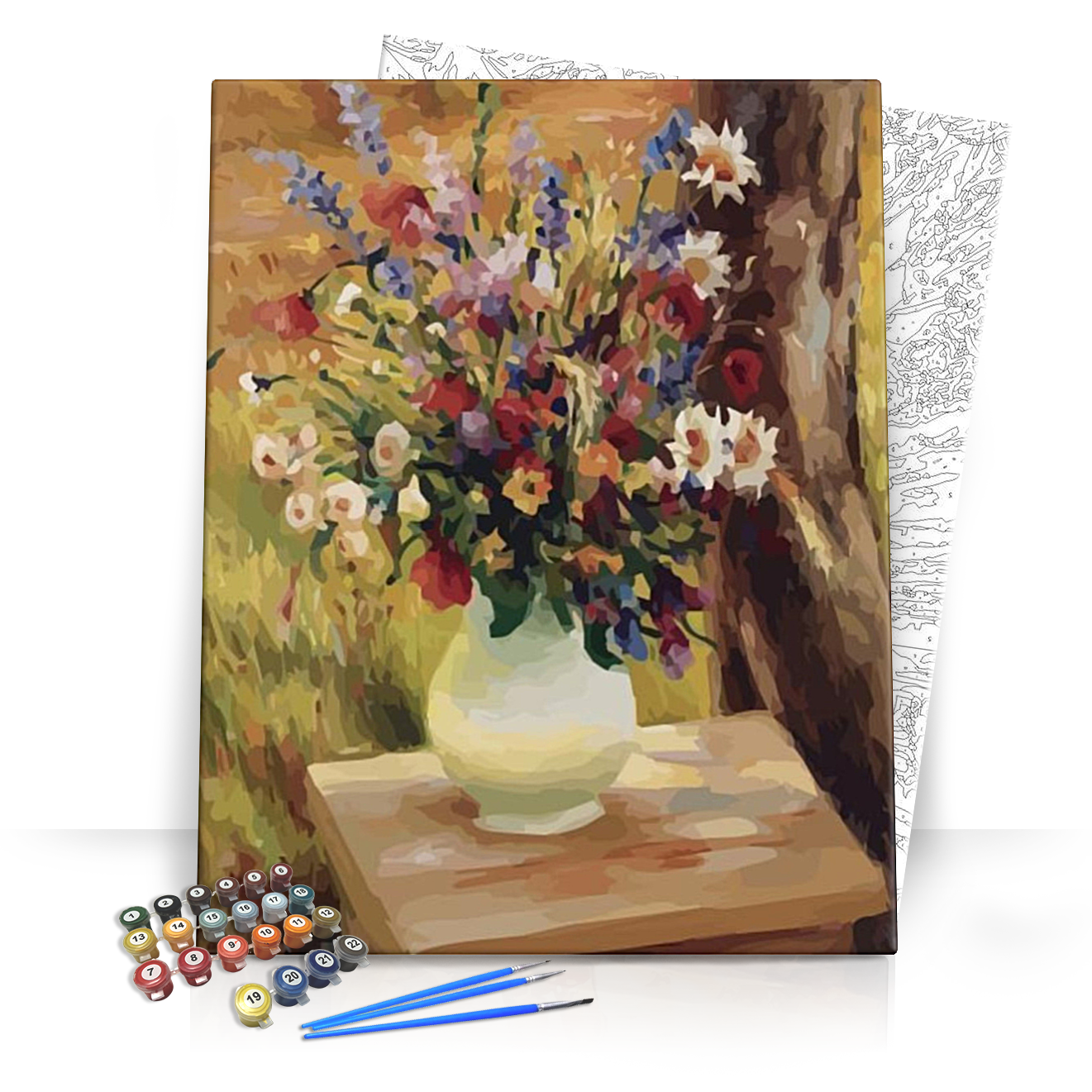 Mezei virágok - számfestő készlet