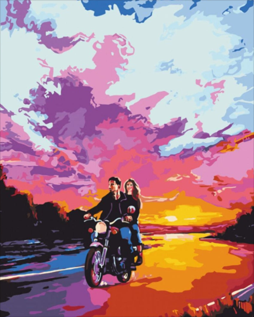 Motorozás - számfestő készlet