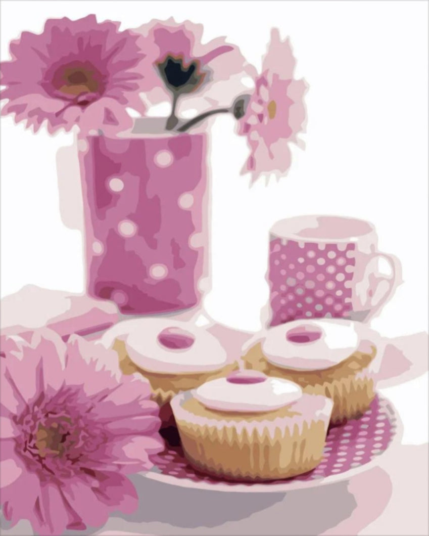 Muffinok - számfestő készlet