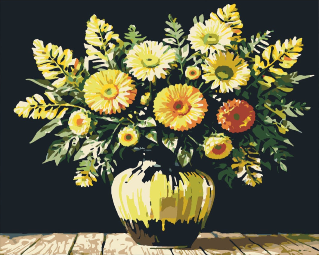 Napfény csokorban - számfestő készlet