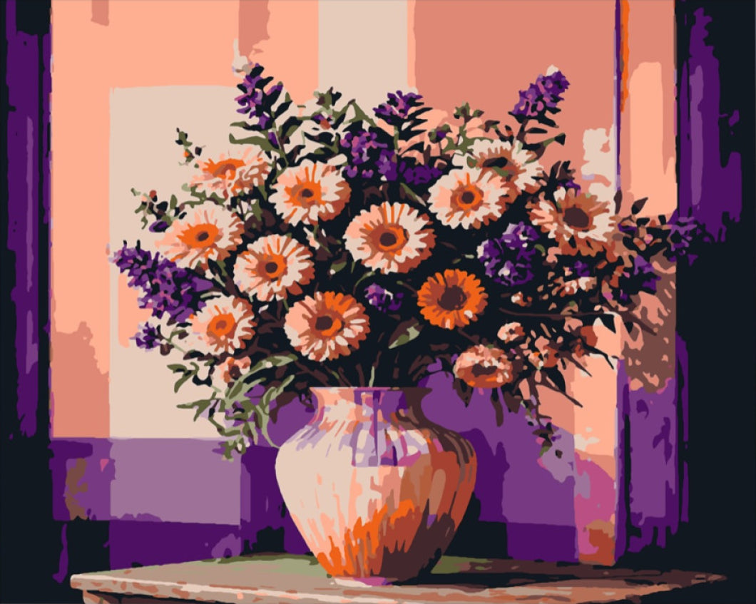 Napnyugta virágzása - számfestő készlet