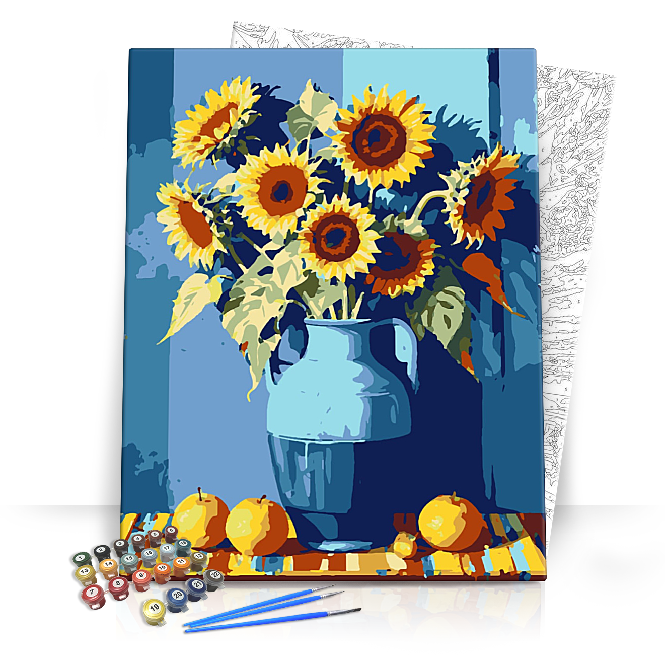 Nyári napfénycsokor - számfestő készlet