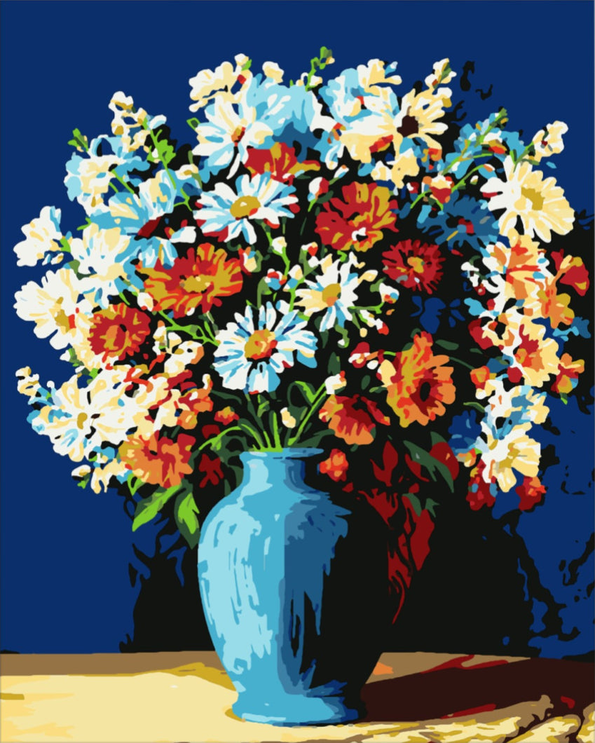 Nyári virágkavalkád - számfestő készlet