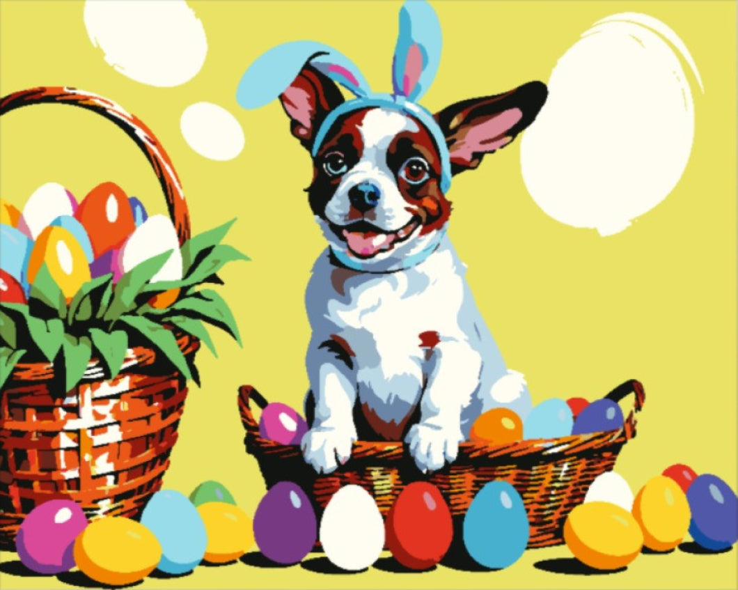 Nyuszinak Álcázva - húsvéti számfestő készlet