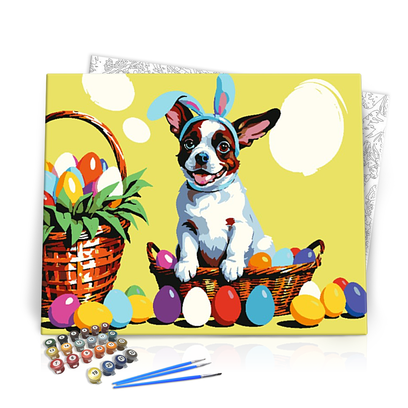 Nyuszinak Álcázva - húsvéti számfestő készlet