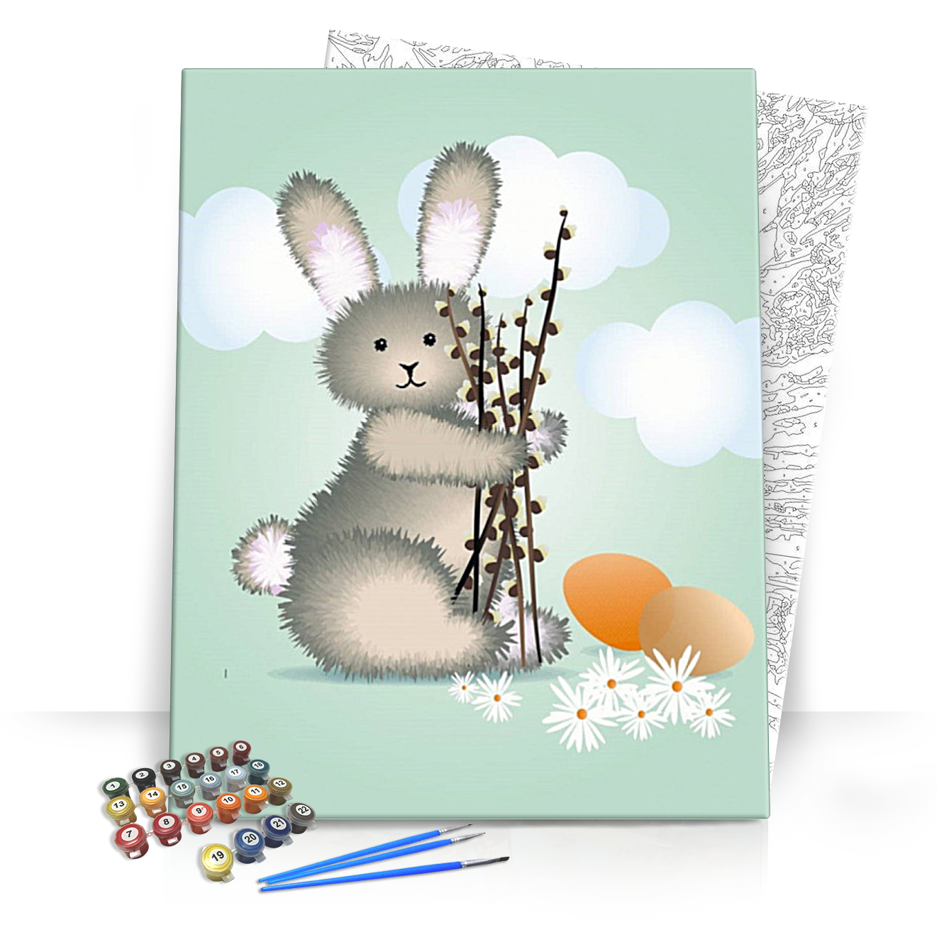 Nyuszkó - húsvéti számfestő készlet