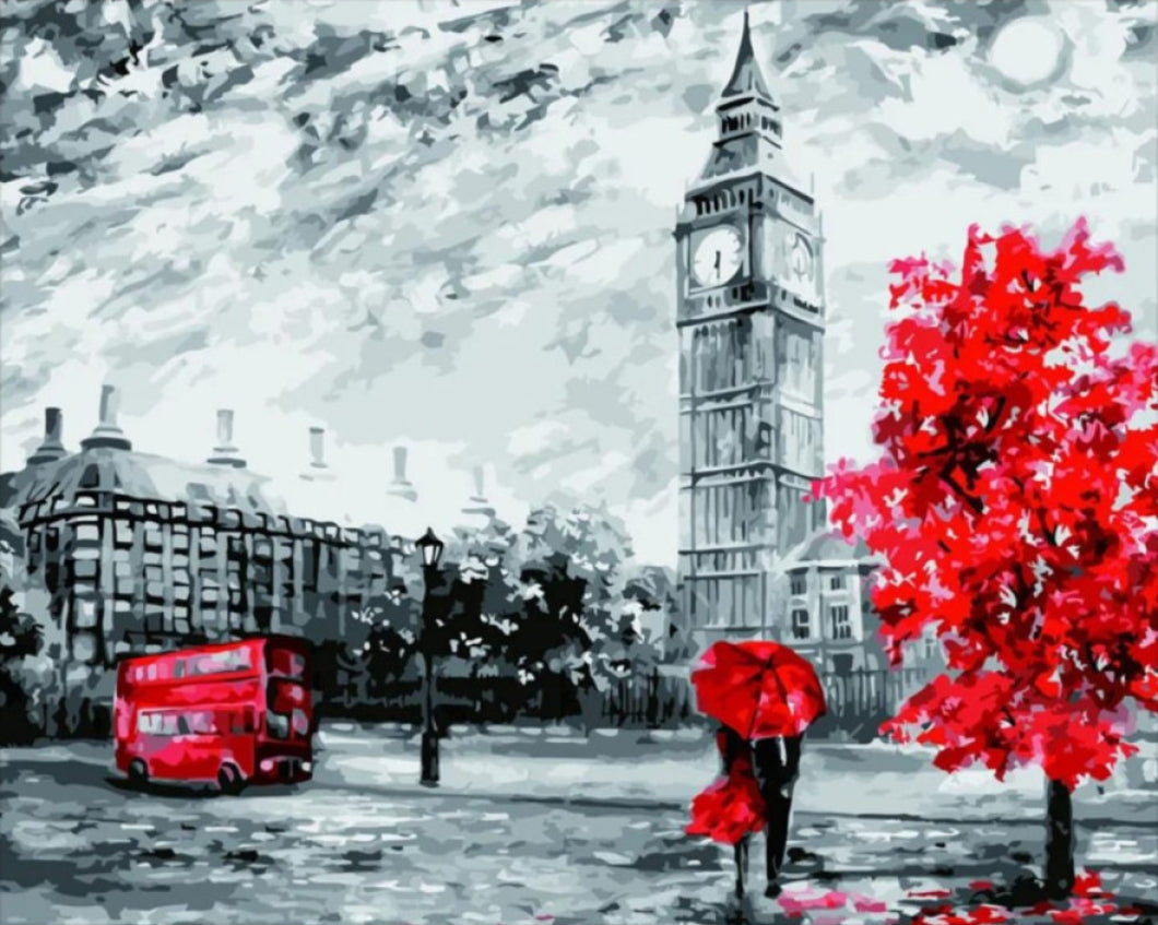 Őszi Big Ben - számfestő készlet
