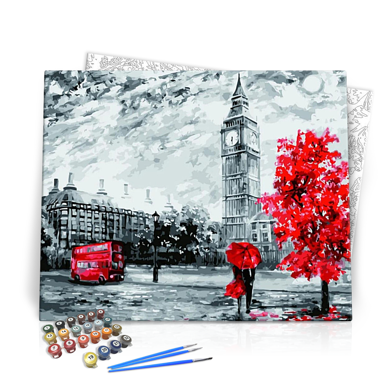 Őszi Big Ben - számfestő készlet