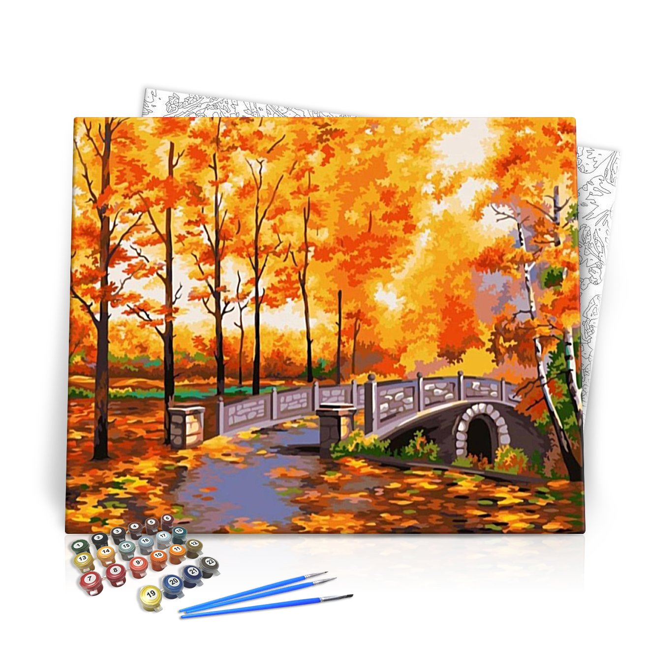 Őszi park - számfestő készlet