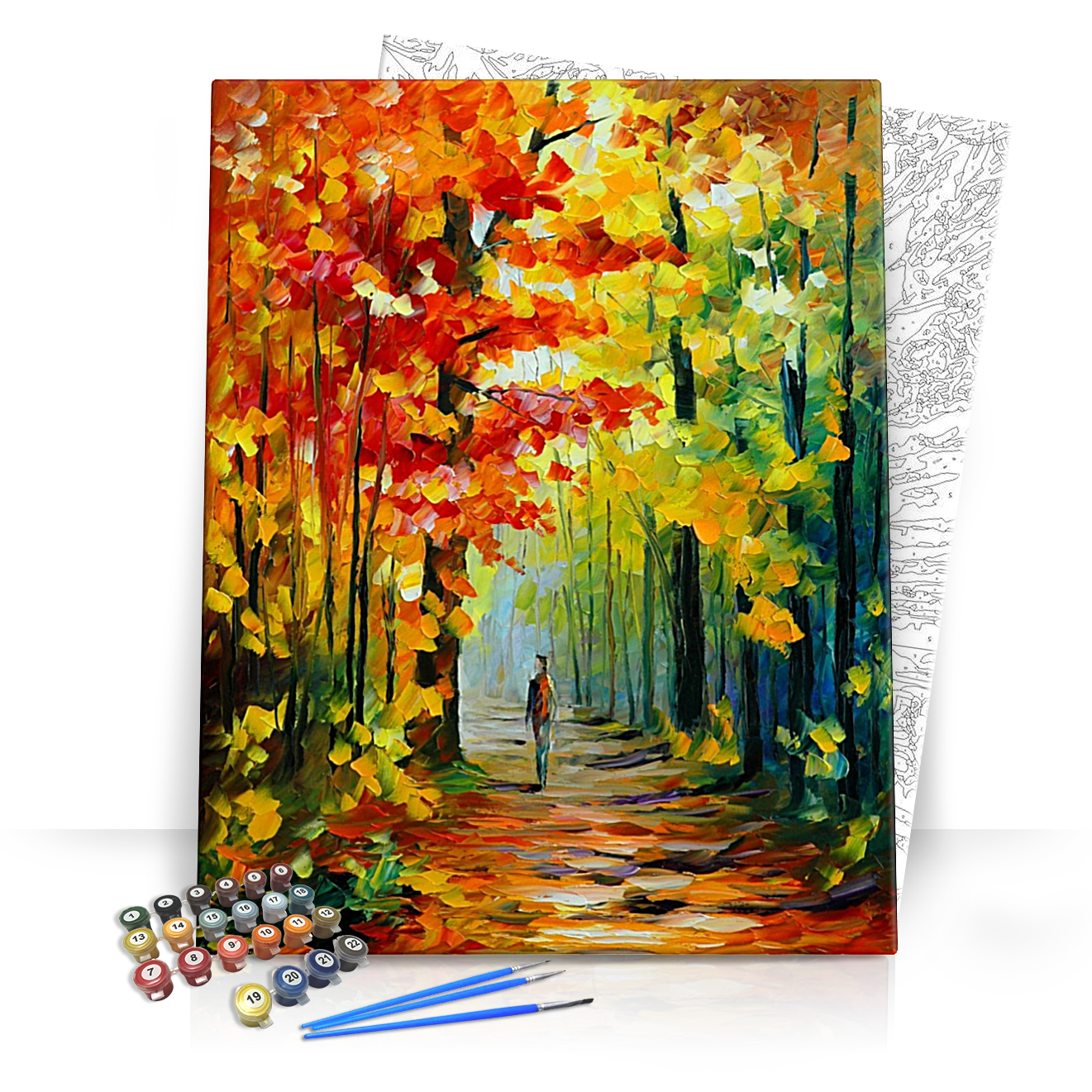 Őszi Séta - számfestő készlet
