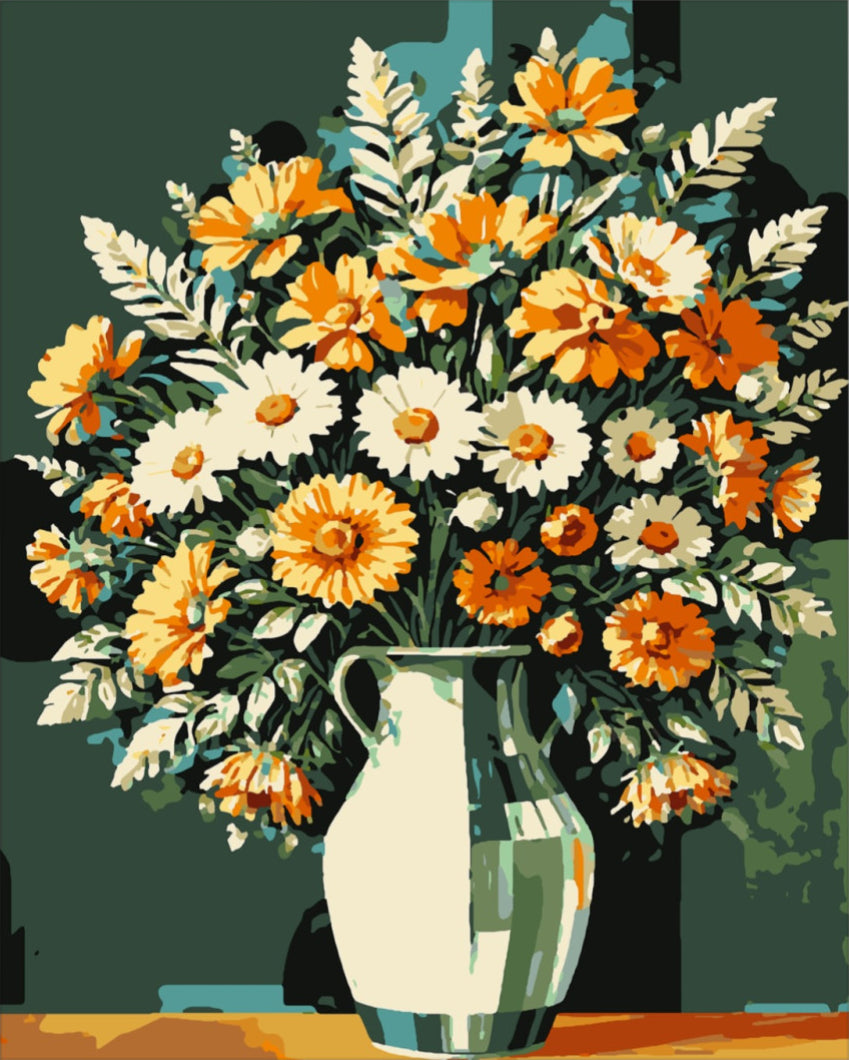 Őszi színek tündöklése - számfestő készlet