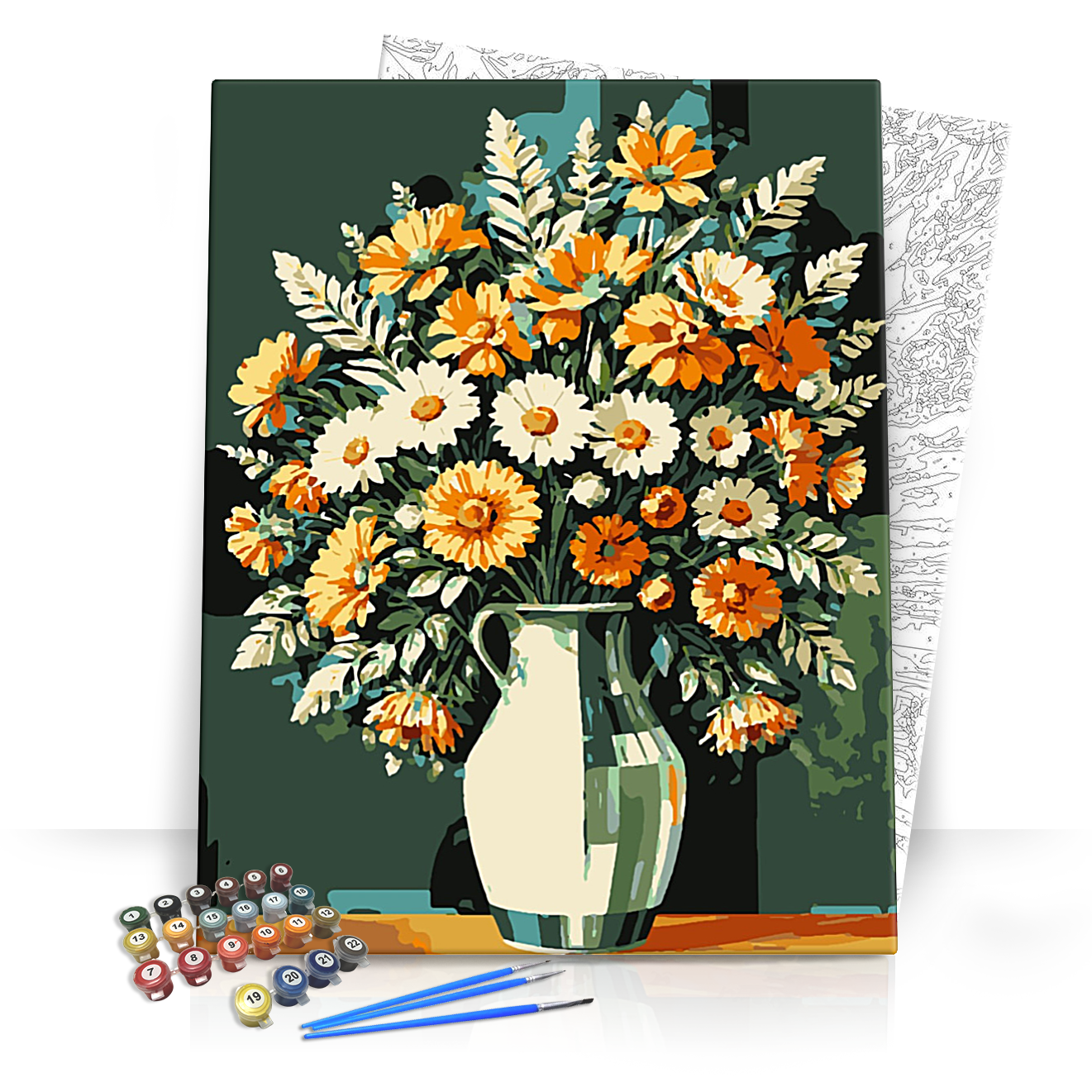 Őszi színek tündöklése - számfestő készlet