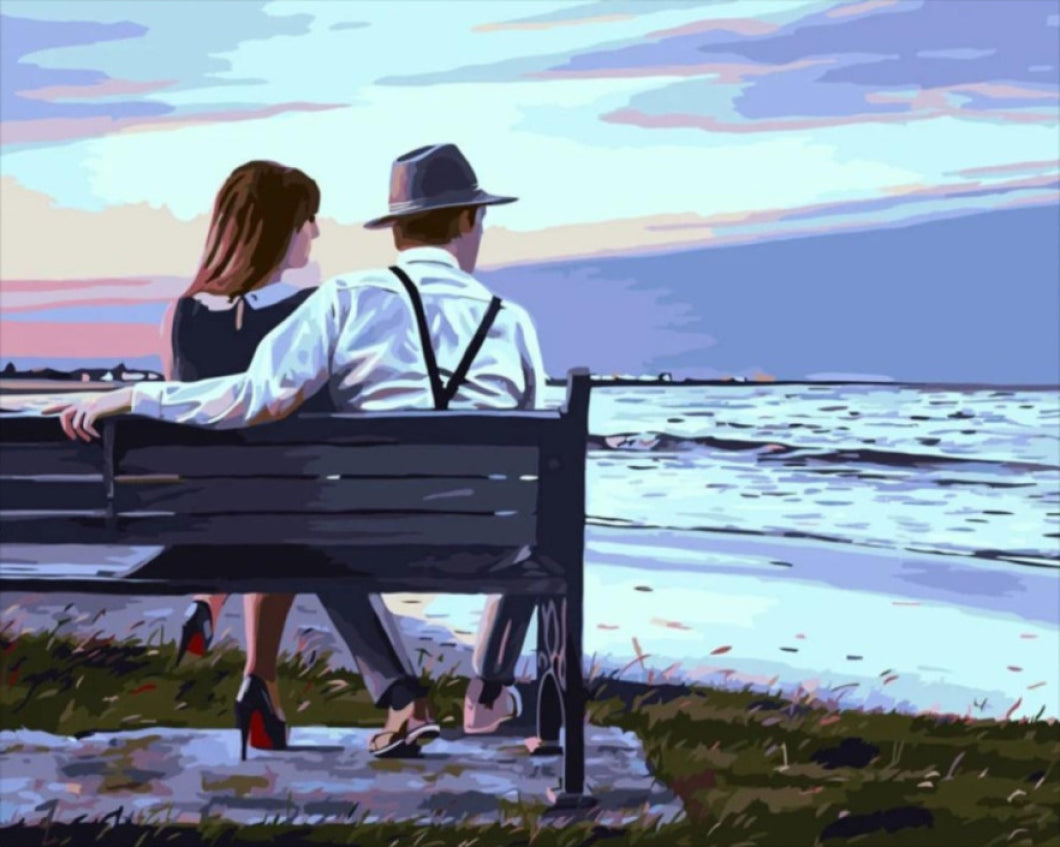 Randevú a parton - számfestő készlet