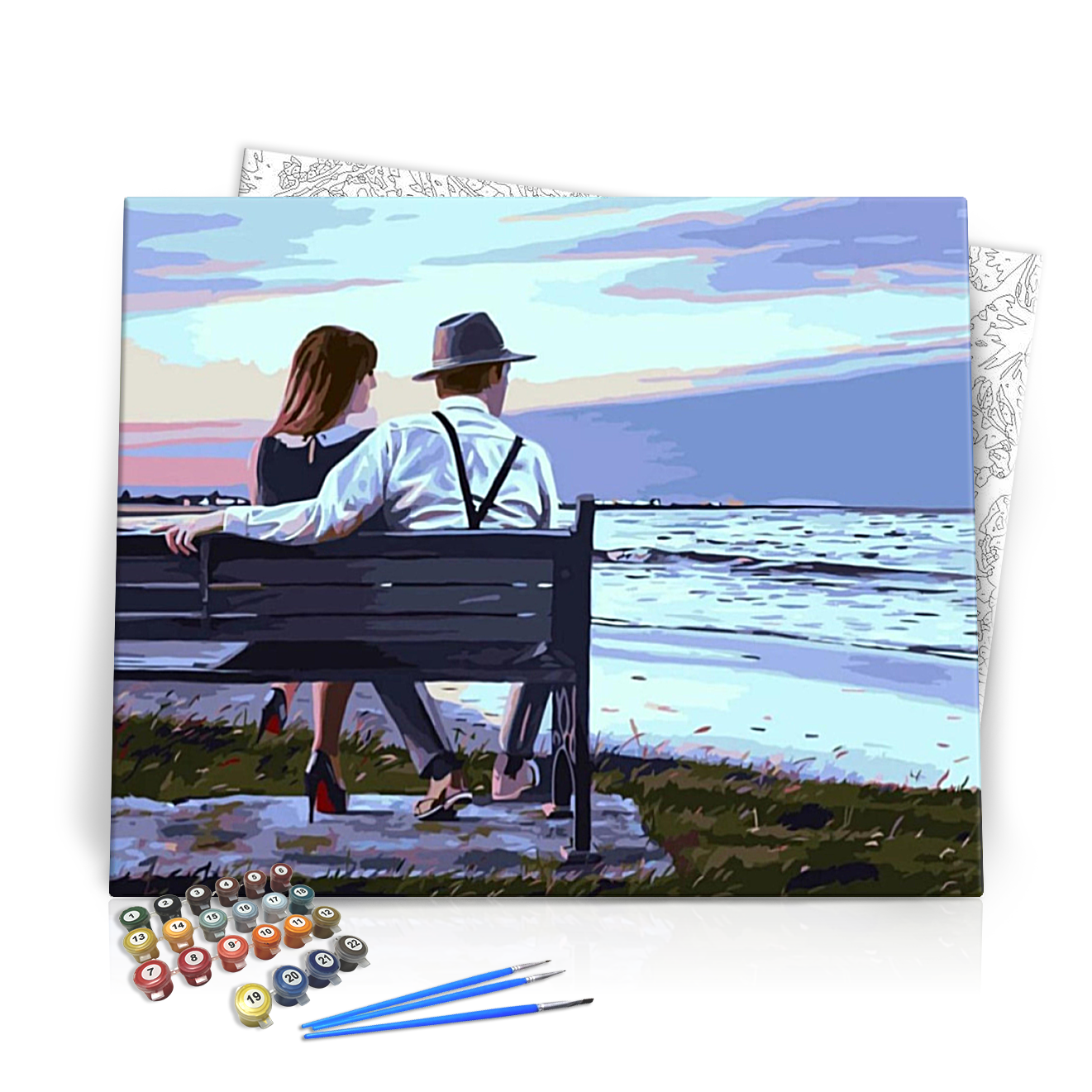 Randevú a parton - számfestő készlet