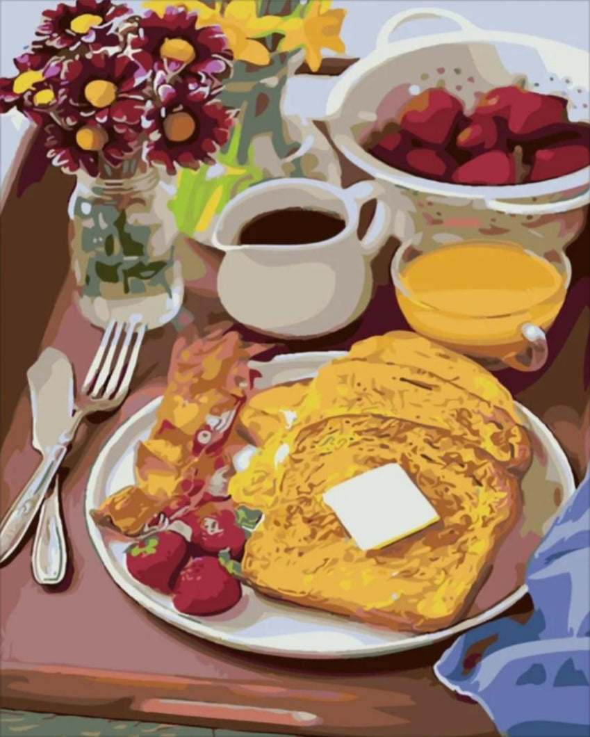 Reggeli csendélet - számfestő készlet