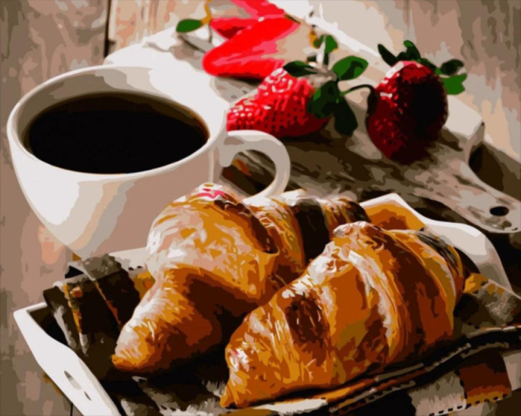 Reggeli eperrel - számfestő készlet