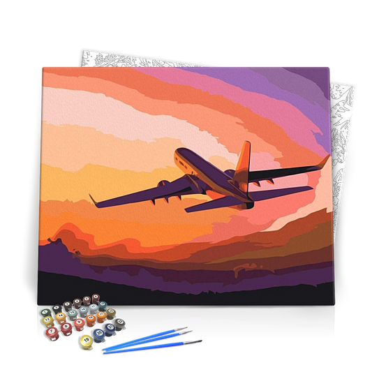 Repülőgép - számfestő készlet