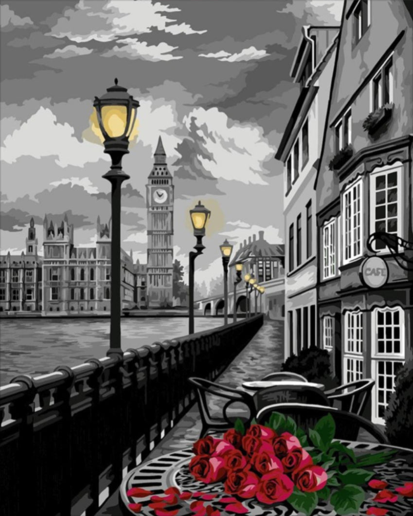 Rózsaszálak - számfestő készlet