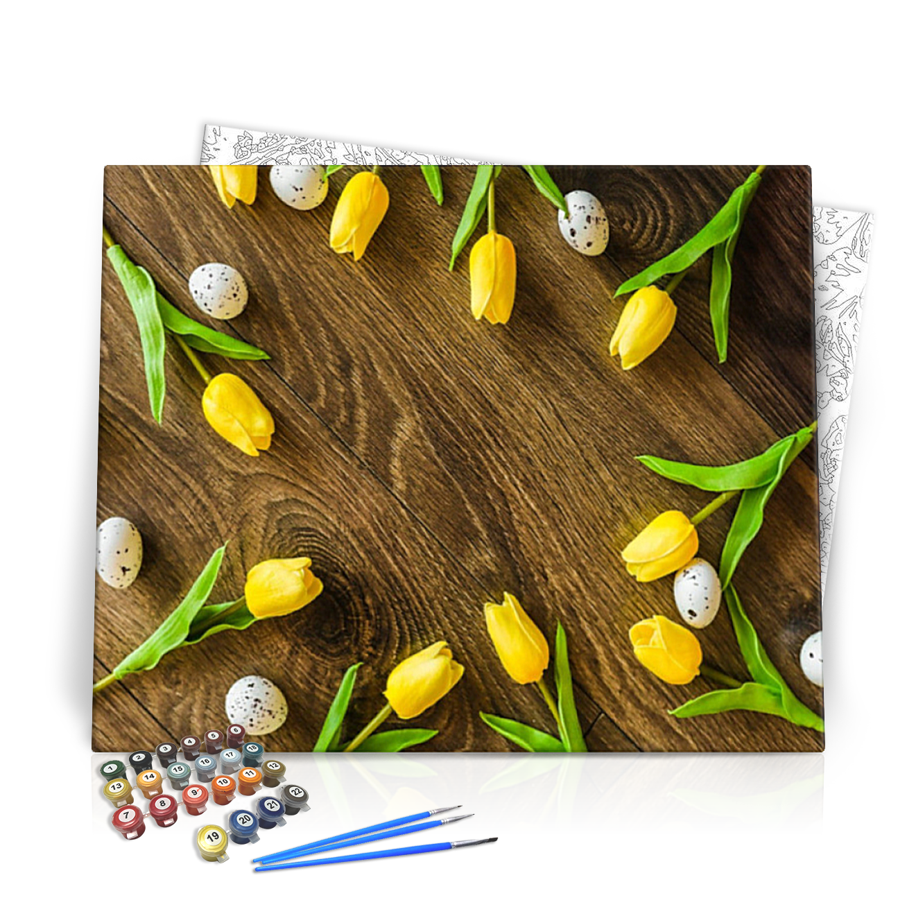 Sárga Tulipánok - húsvéti számfestő készlet