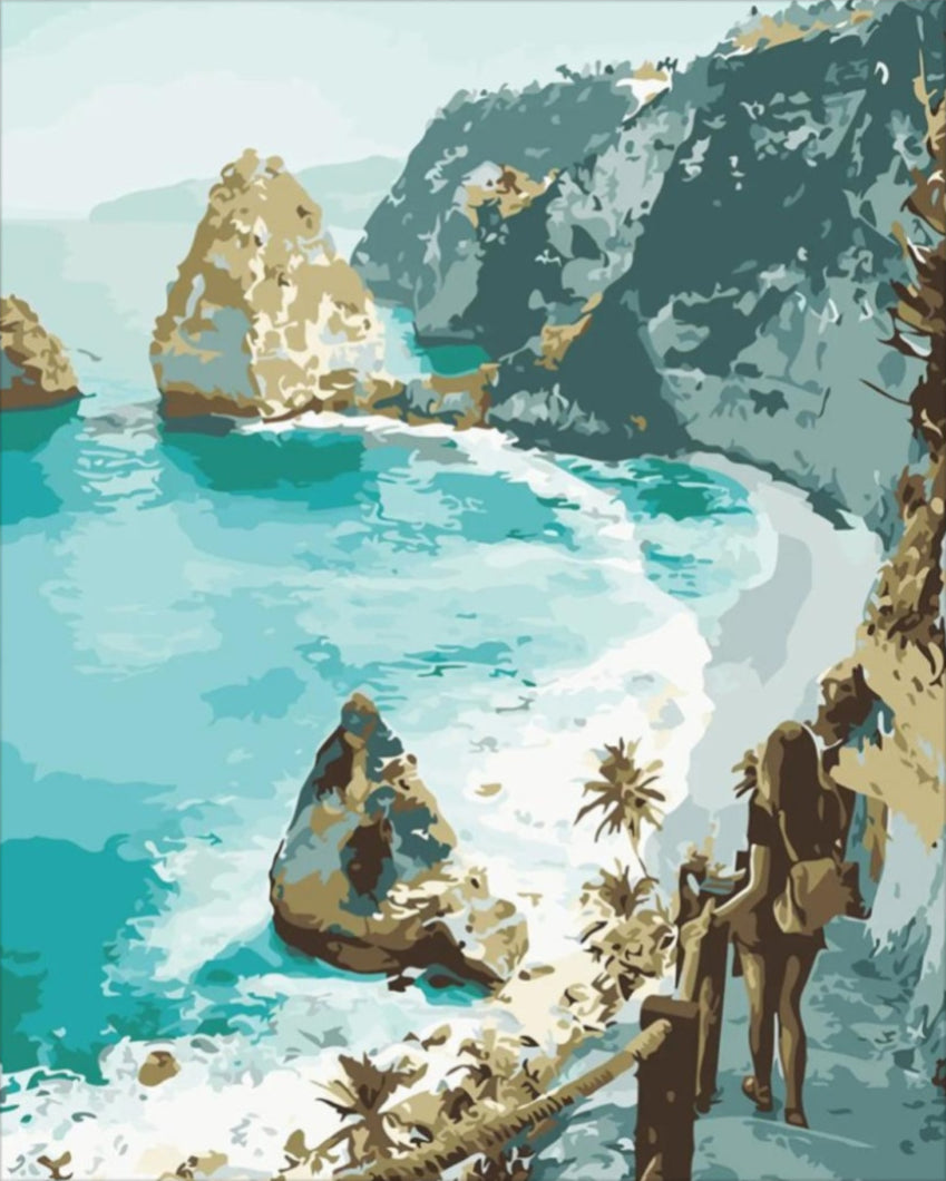 Séta a partra - számfestő készlet