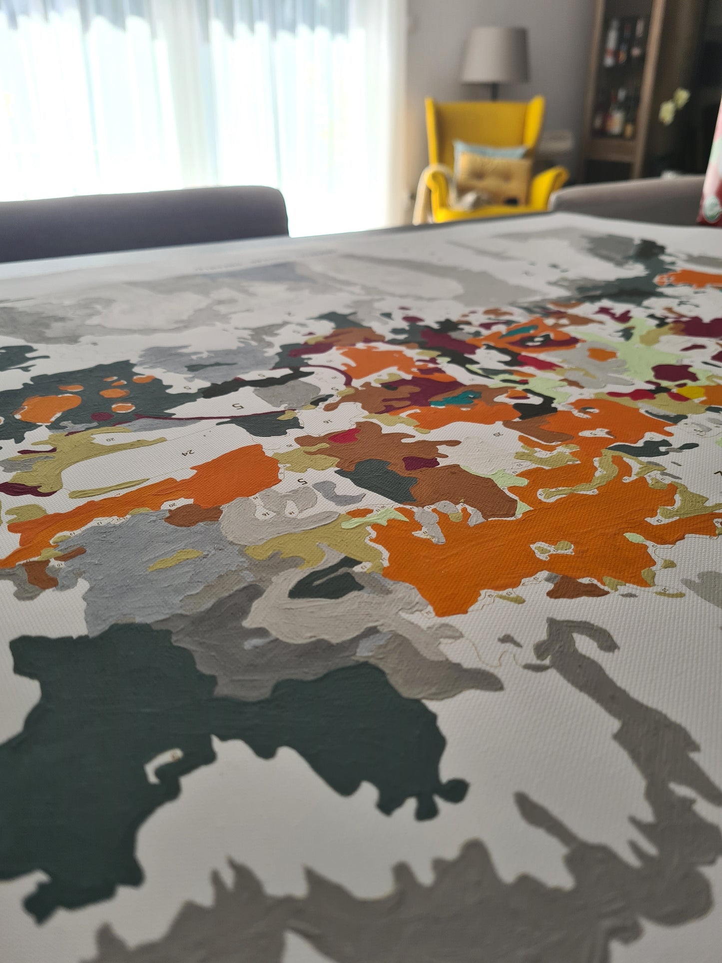 Szürke nyuszik - számfestő készlet