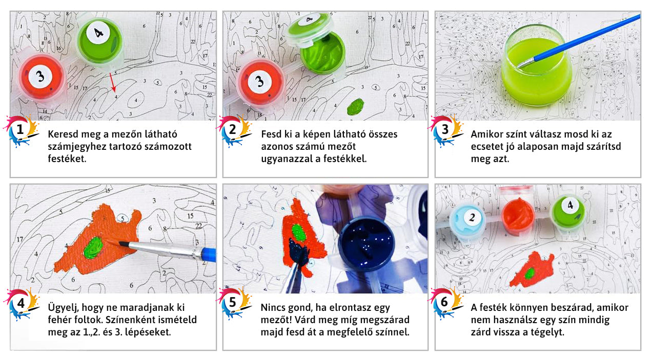 Magányos Fa a Szavannán - számfestő készlet