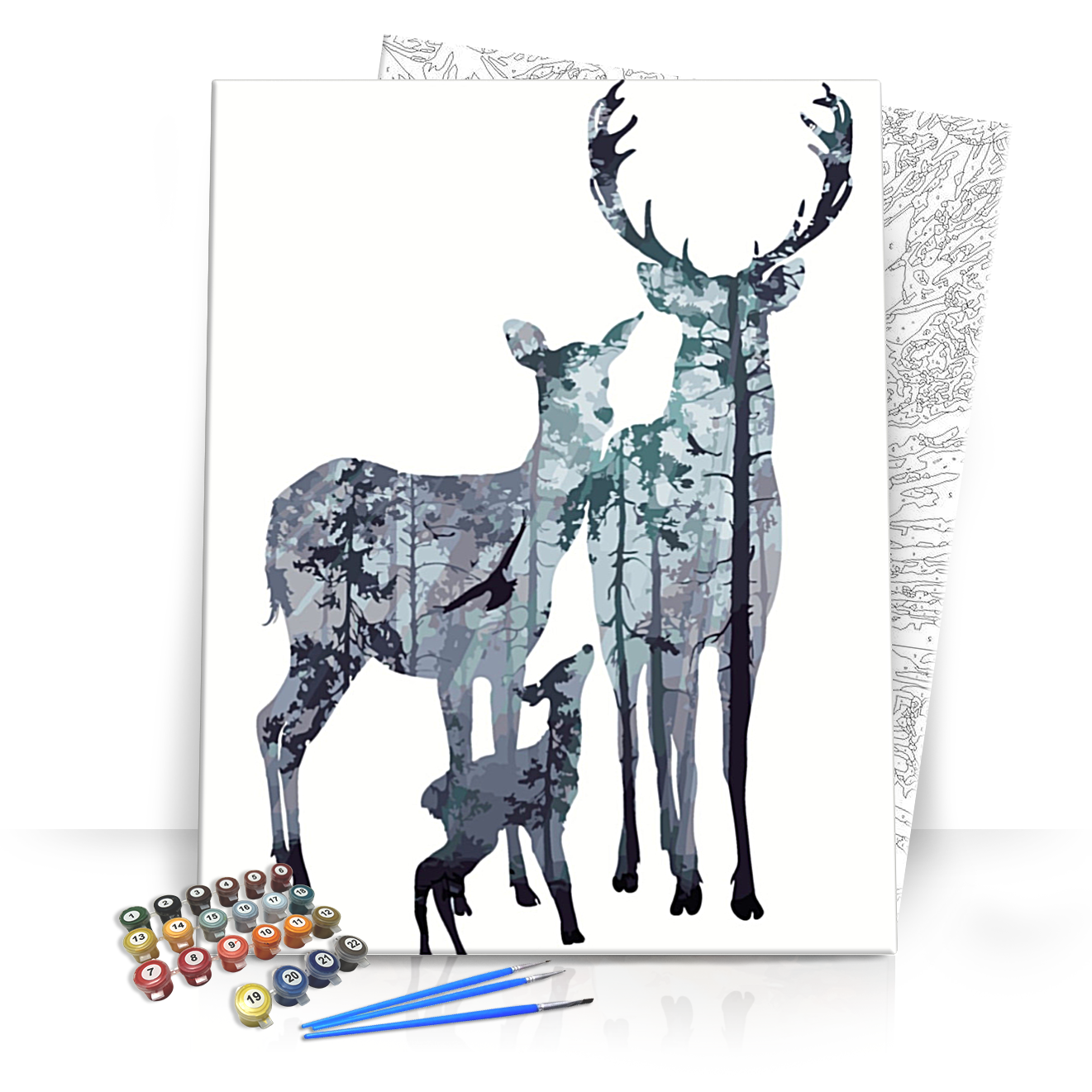 Szarvas Család - számfestő készlet