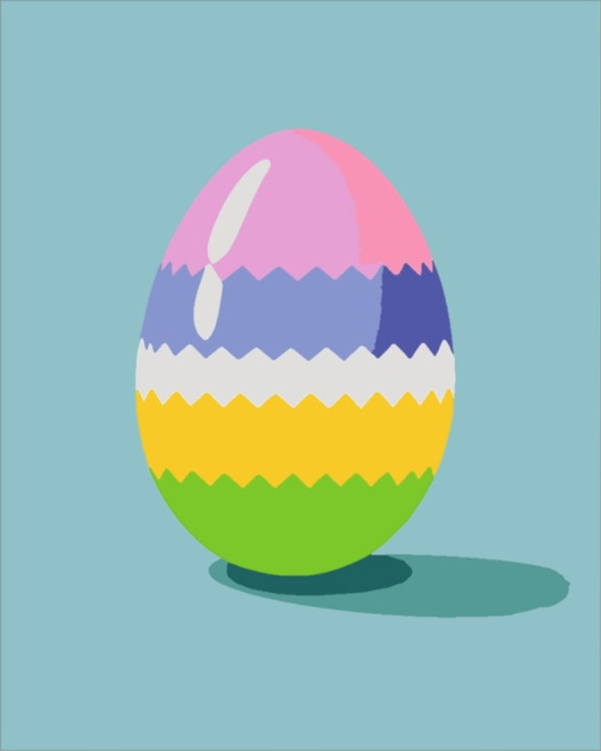 Színes Festett Tojás - húsvéti számfestő készlet