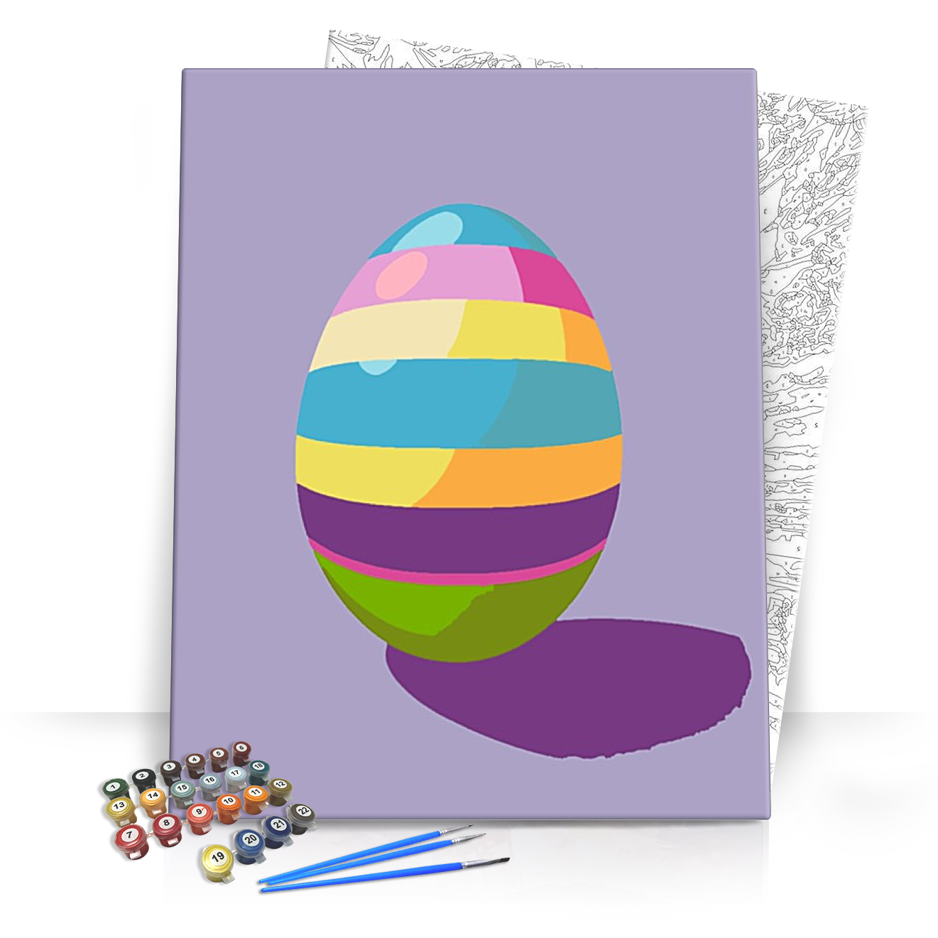 Színes Húsvéti Tojás - húsvéti számfestő készlet