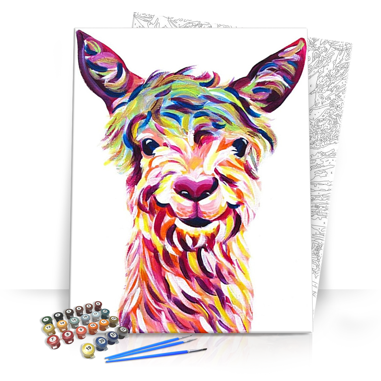 Színes Láma - számfestő készlet