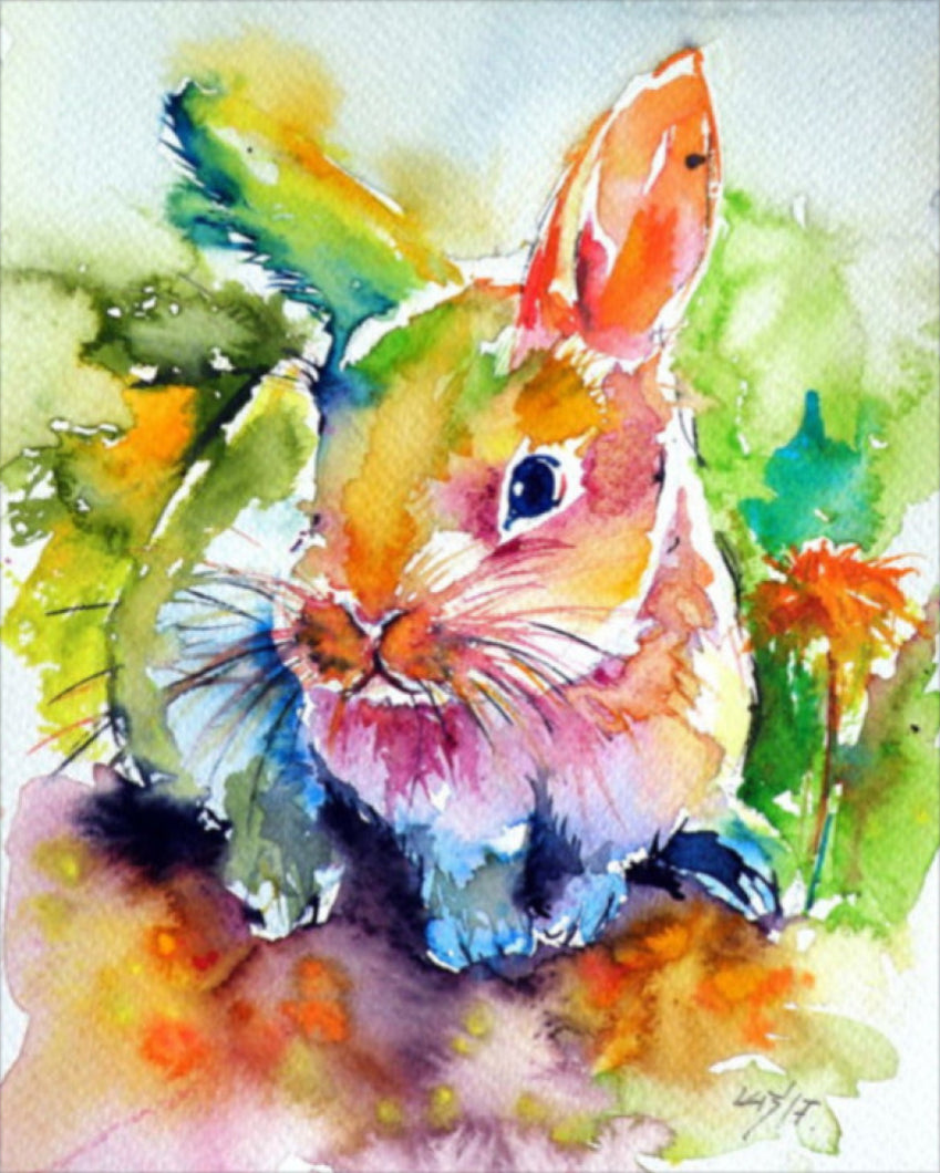 Színes Nyuszi - húsvéti számfestő készlet