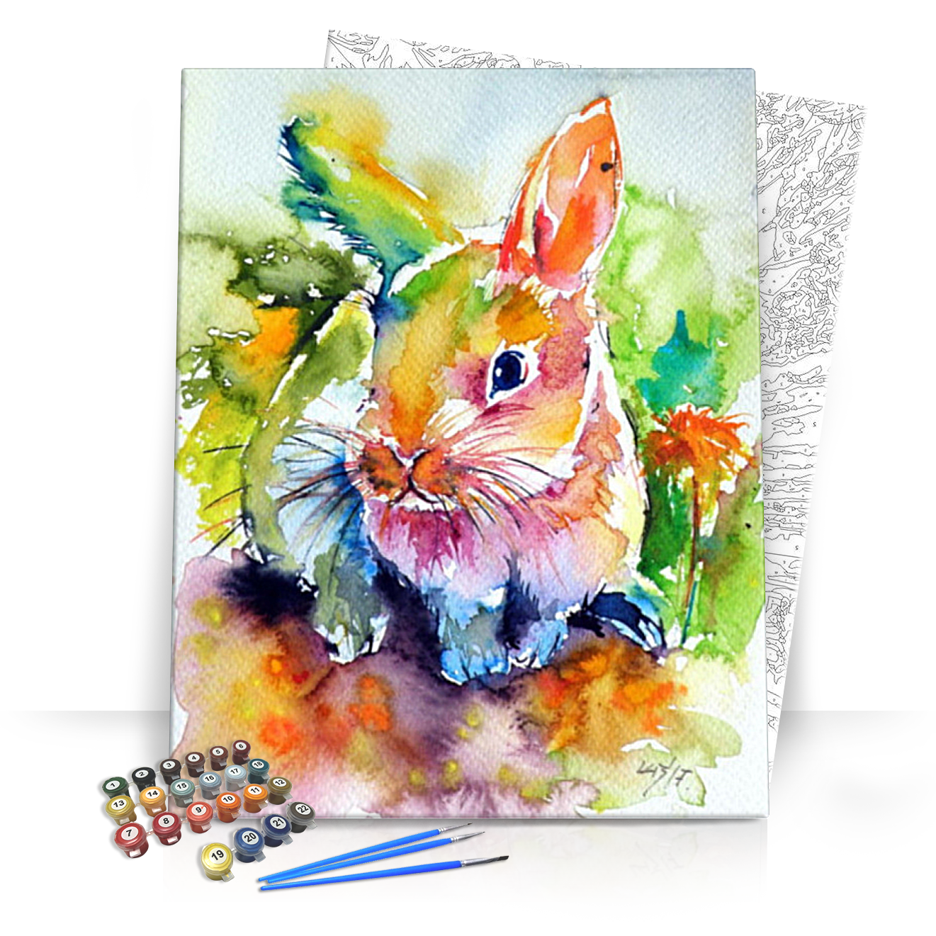 Színes Nyuszi - húsvéti számfestő készlet