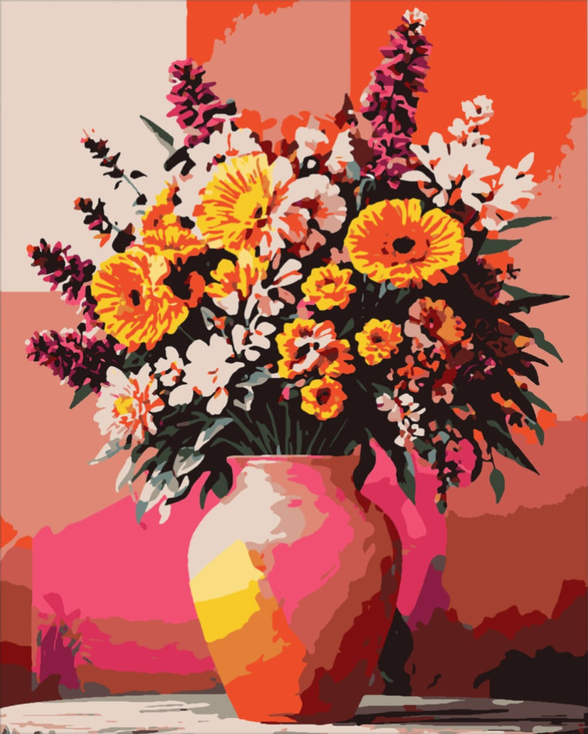 Színes reggeli ébredés - számfestő készlet