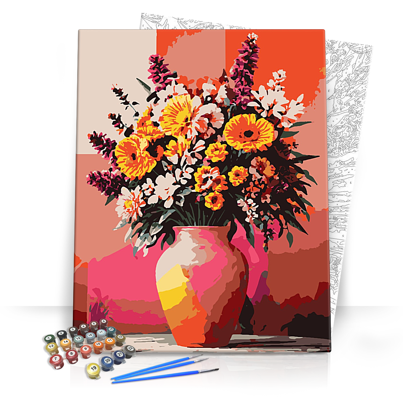 Színes reggeli ébredés - számfestő készlet