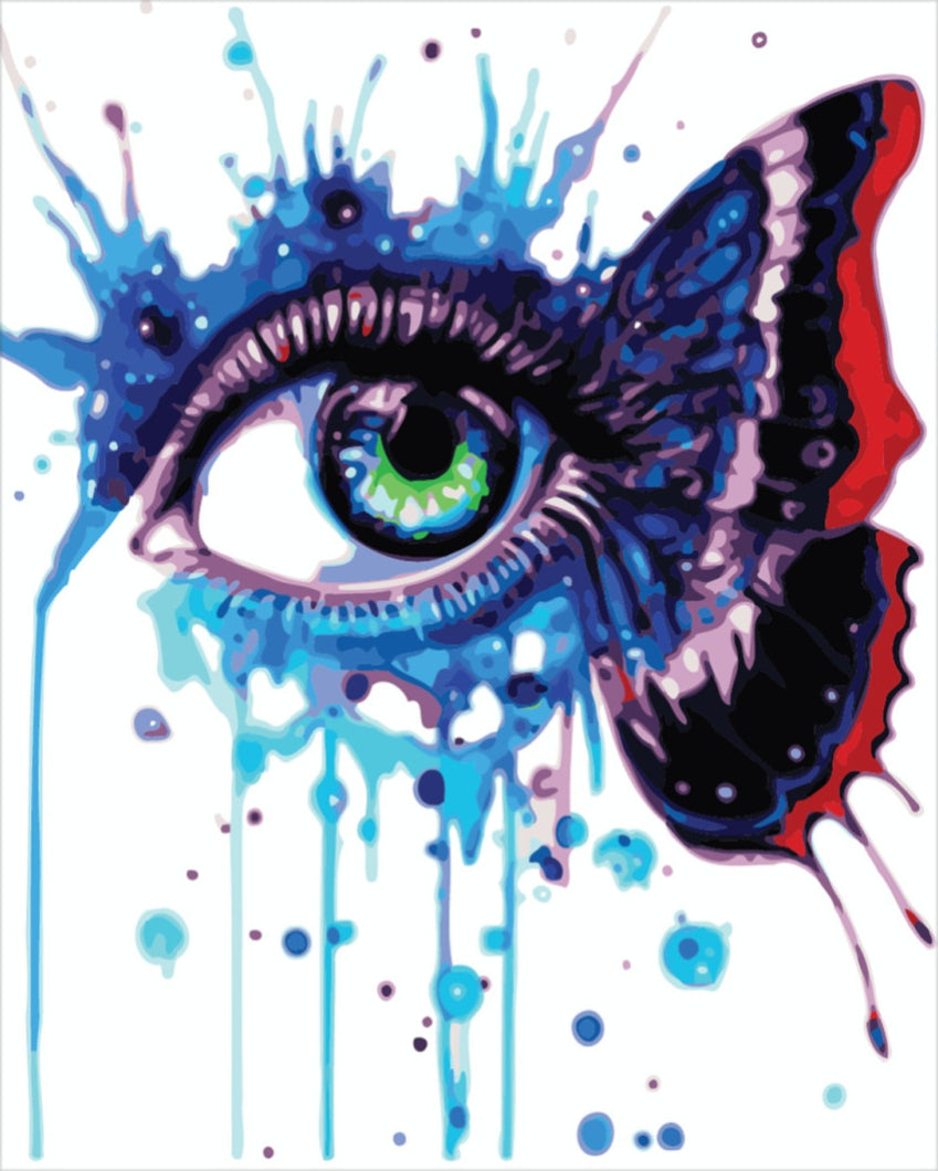 Színes Szem Pillangó - számfestő készlet