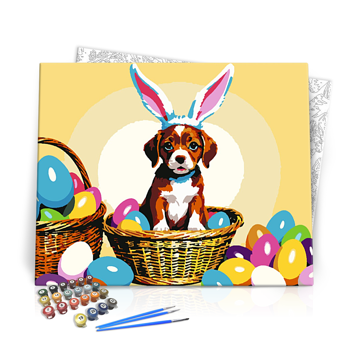 Színes Tojások Között - húsvéti számfestő készlet