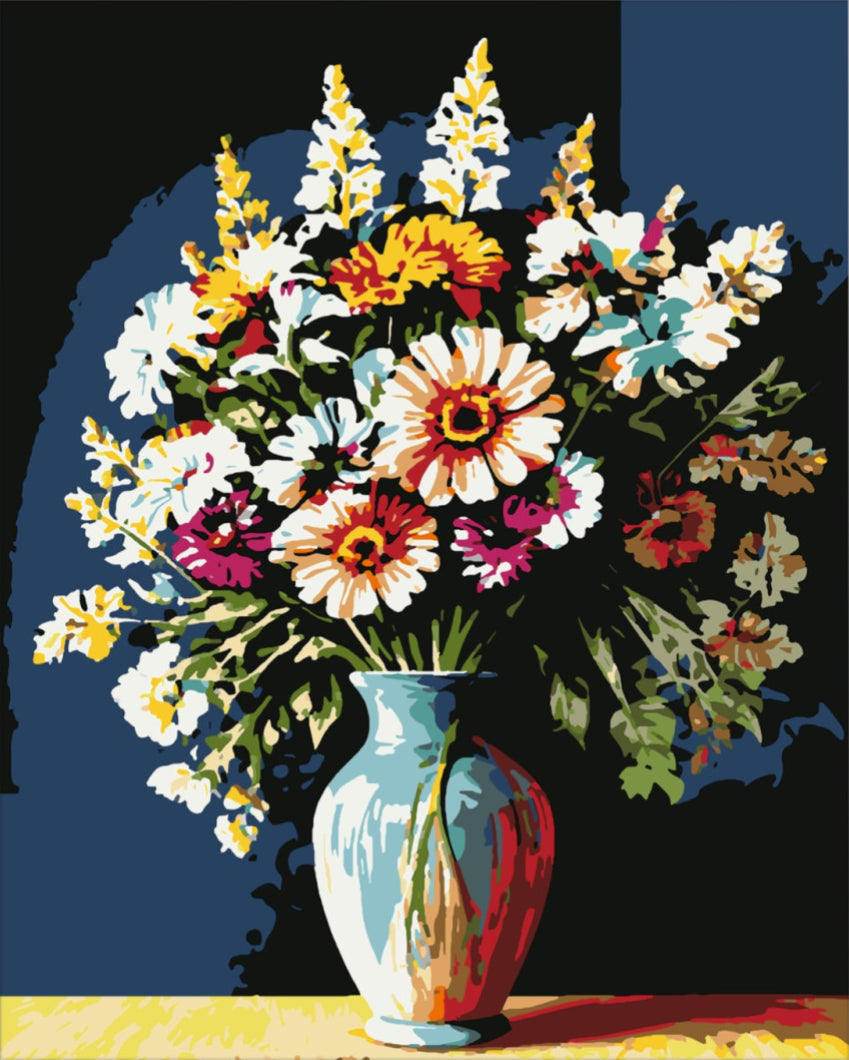 Színpompás nyári virágzás - számfestő készlet