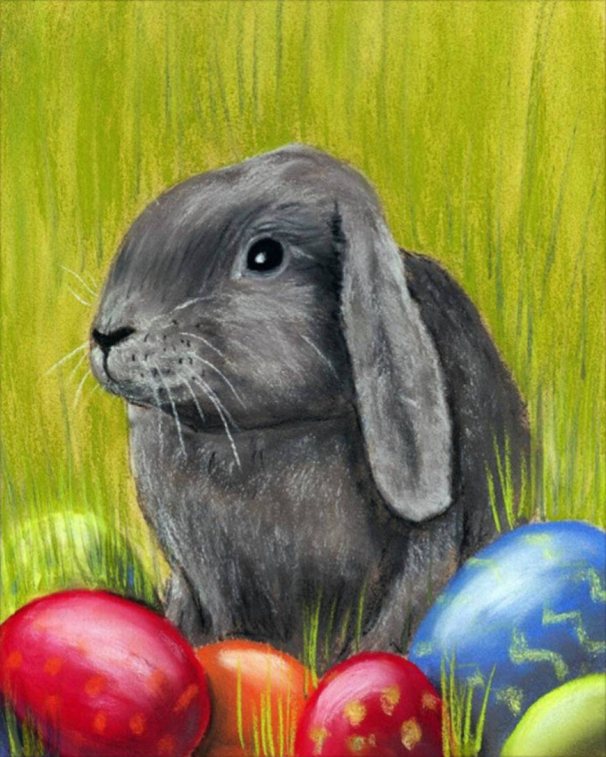 Szürke Nyuszi - húsvéti számfestő készlet